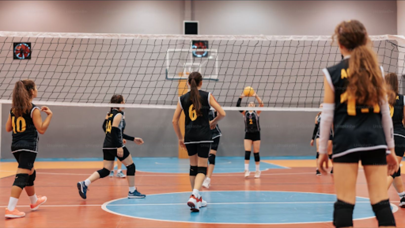 Indoor volleyball game